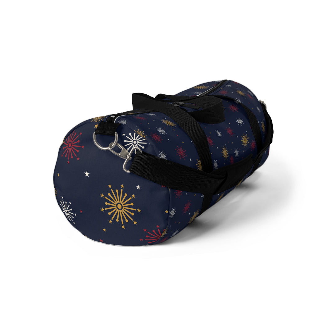 Starburst Pattern Duffel Bag – Navy Holiday Travel Gym Bag