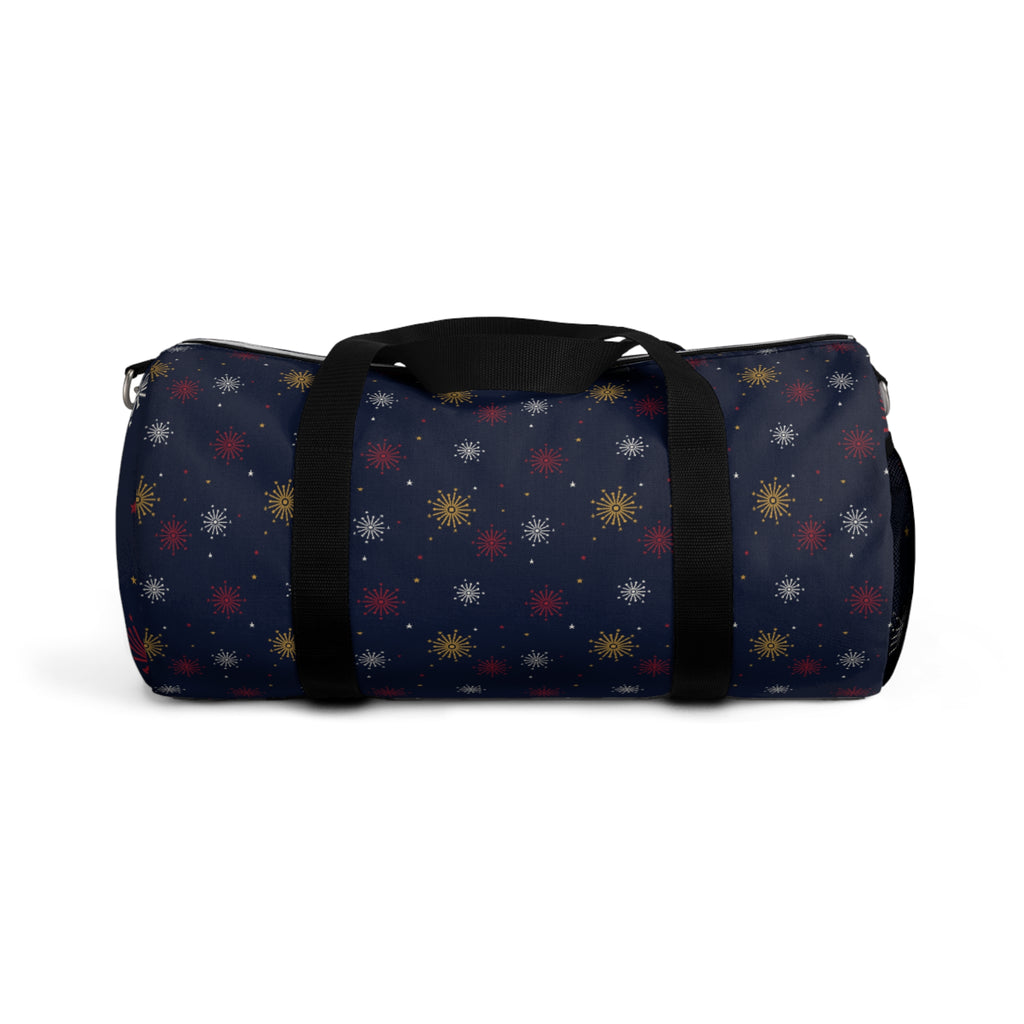 Starburst Pattern Duffel Bag – Navy Holiday Travel Gym Bag
