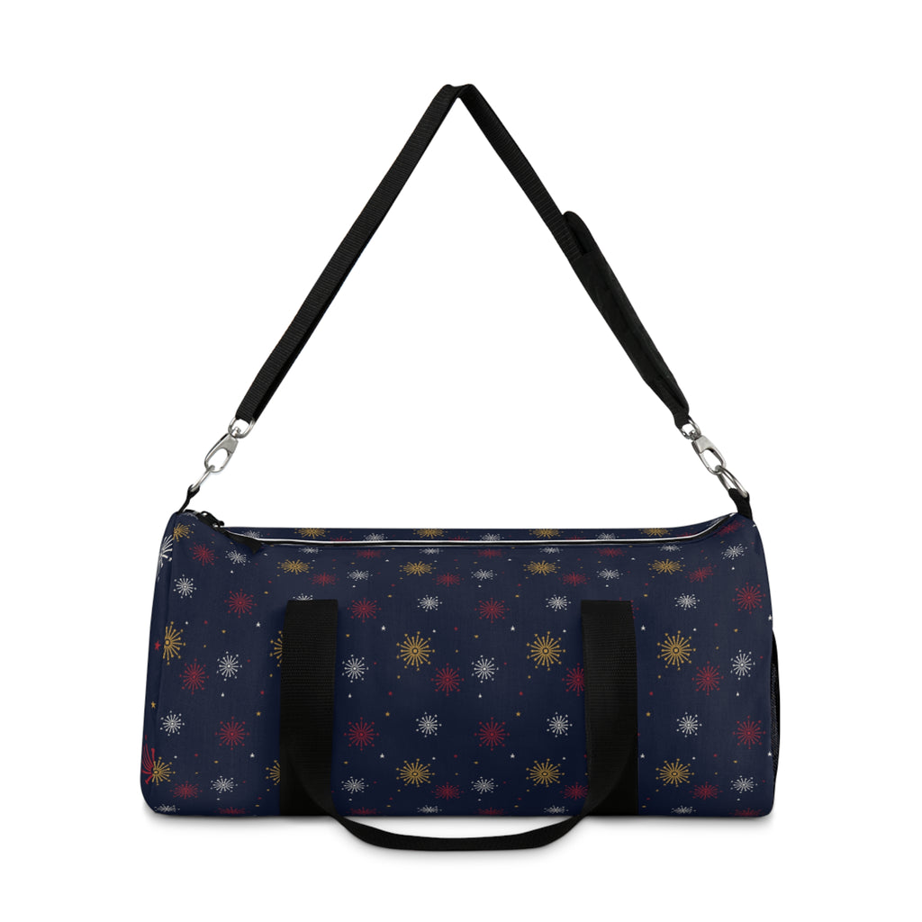 Starburst Pattern Duffel Bag – Navy Holiday Travel Gym Bag