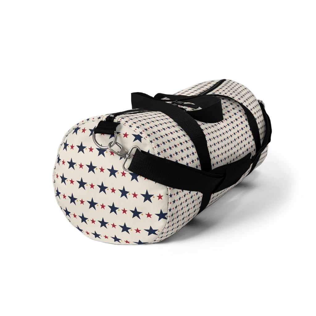 Patriotic Star Pattern Duffel Bag — Vintage Americana Travel Gym Bag