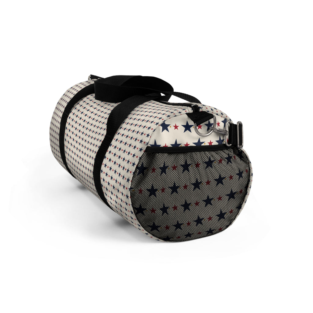 Patriotic Star Pattern Duffel Bag — Vintage Americana Travel Gym Bag