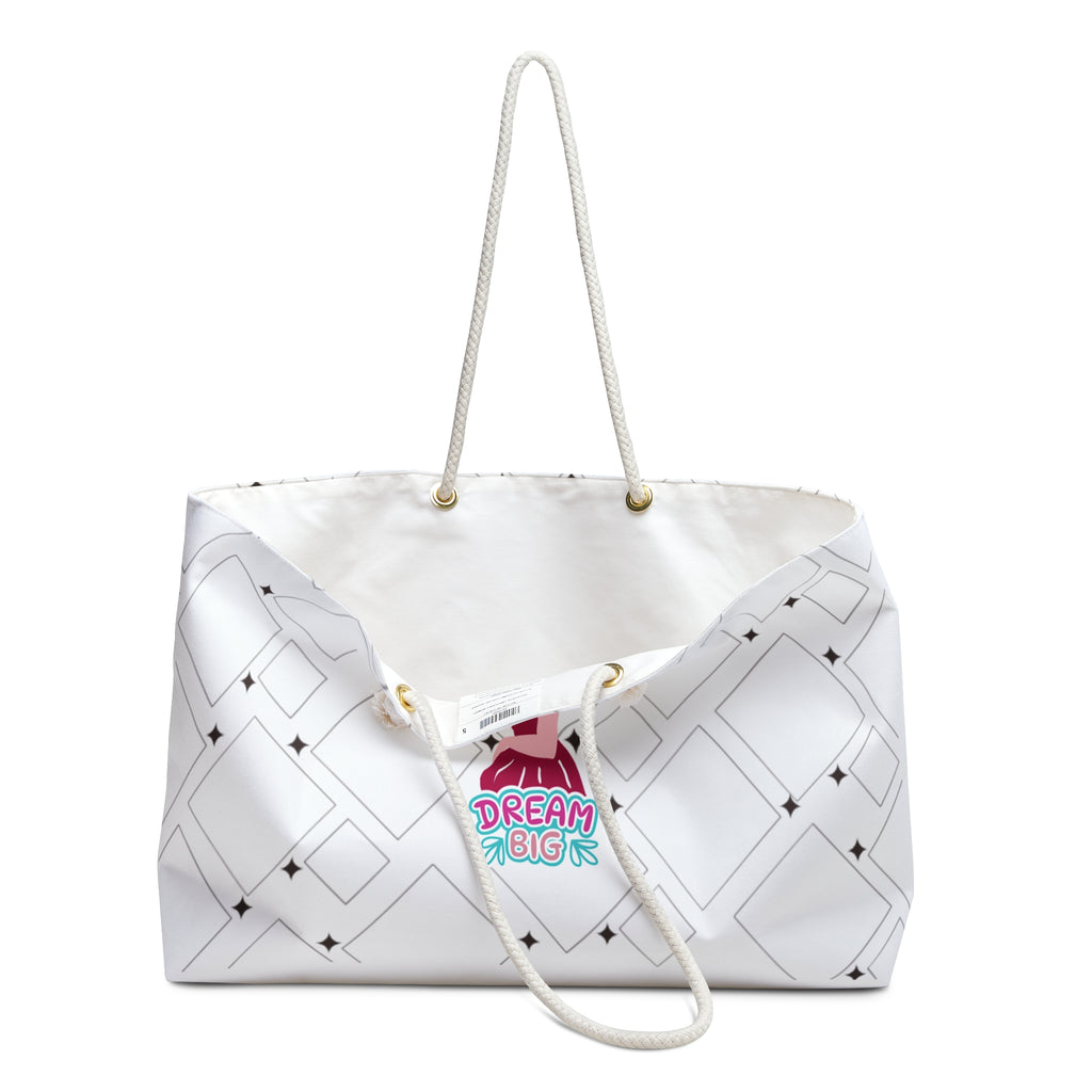Dream Big Weekender Bag — Spacious Travel Tote with Inspirational Graphic